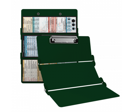 WhiteCoat Clipboard® Trifold - Green Critical Care Edition